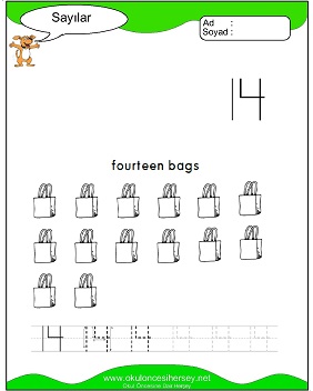 okul öncesi 1 sayısı çizgi çalışması